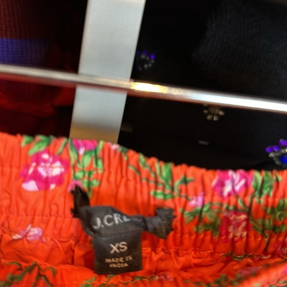 J Crew orange with pink flowers tie front shorts size XS​ - Picture 2 of 3